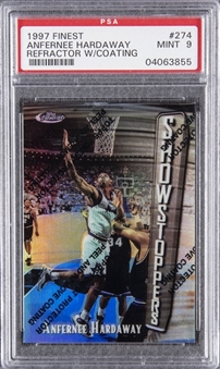 1997/98 Finest Refractor #274 Anfernee Hardaway, With Coating (#0984/1090) - PSA MINT 9